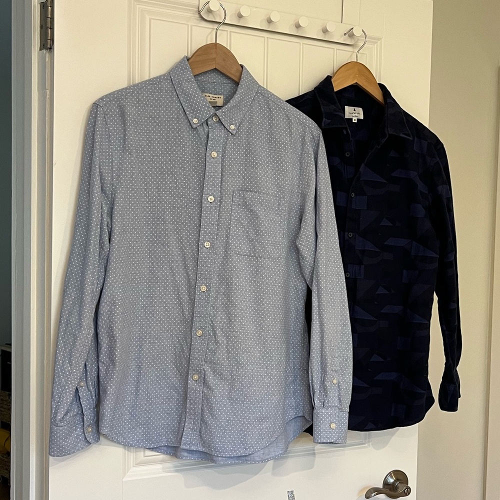 Club Monaco Blue Casual Button Down Shirt